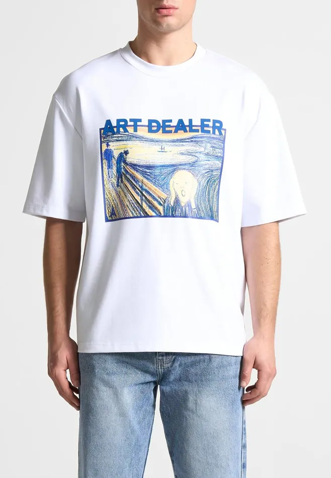Men Manire De Voir Art Dealer Graphic TShirt White