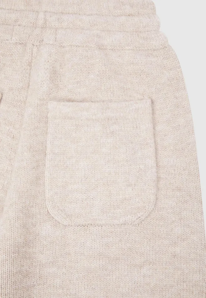 Men Manire De Voir Knitted Relaxed Fit Eiffel Joggers Beige