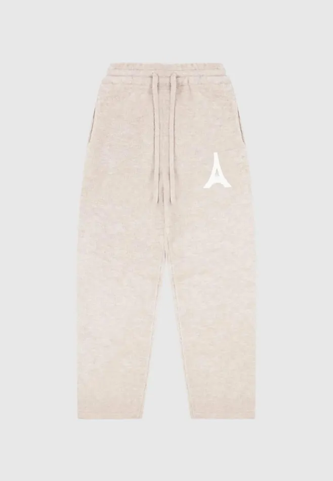 Men Manire De Voir Knitted Relaxed Fit Eiffel Joggers Beige