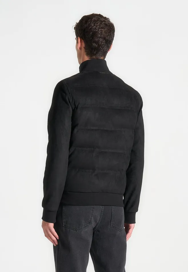 Men Manire De Voir Suede Padded Jacket Black