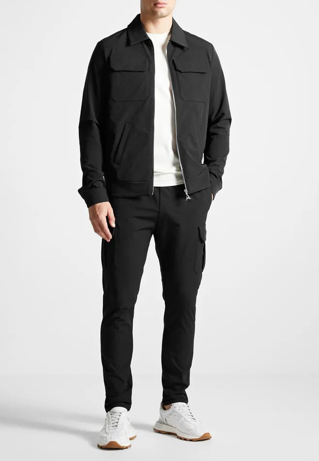 Men Manire De Voir Technical Cargo Jacket Black