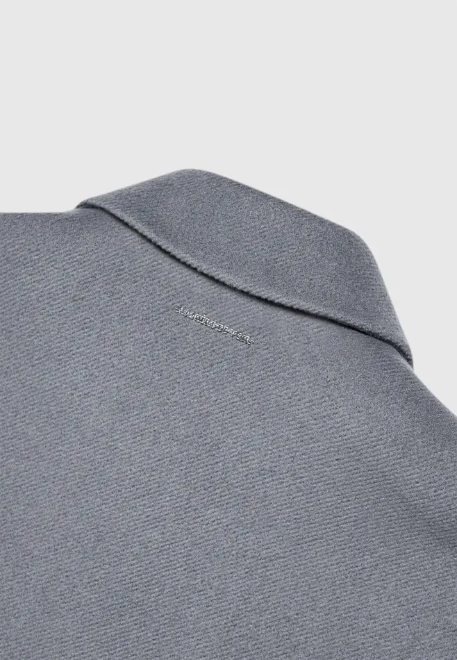 Men Manire De Voir Wool Blend Boxy Jacket Steel Blue