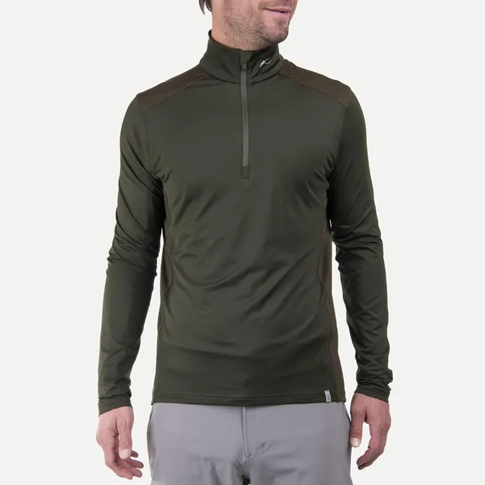 Men NordicLite Midlayer HalfZip Dark Olive KJUS Midlayers and Sweaters