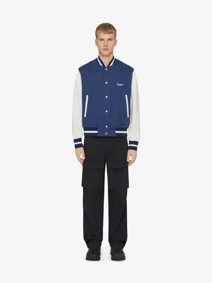 Men Outerwear and Blousons Givenchy GIVENCHY 1952 Varsity Jacket In Denim Bluewhite Men Outerwear and Blousons Givenchy GIVENCHY 1952 Varsity Jacket In Denim Bluewhite
