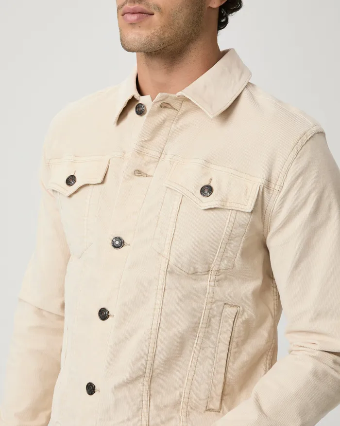 Men PAIGE Lars Jacket 8211 Vintage Pale Khaki Corduroy Jackets and Coats