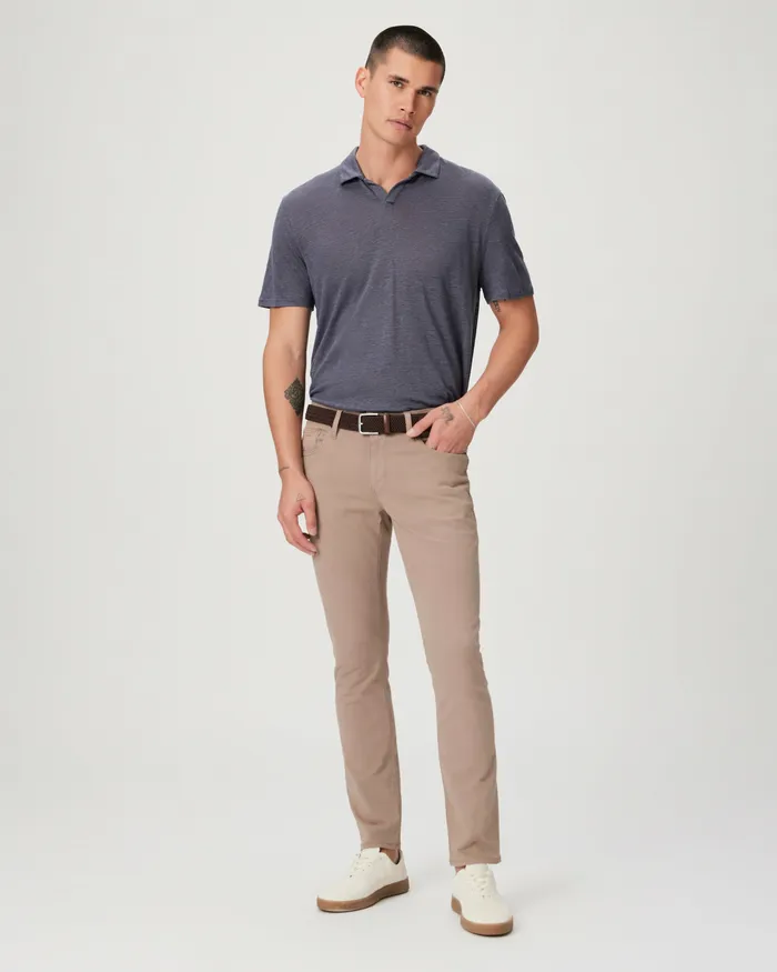 Men PAIGE Lennox Slim Pant 8211 Cocoa Powder Twill Pants and Joggers