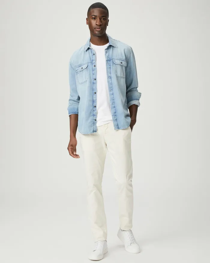 Men Pants and Joggers PAIGE Danford Chino 8211 Ecru