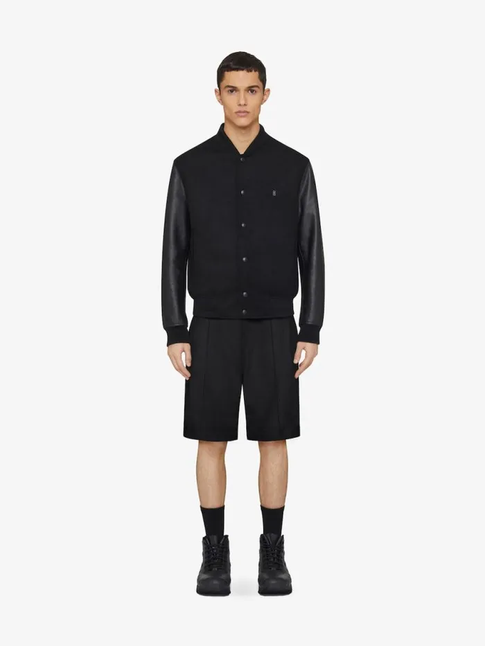 Men Pants and Shorts Givenchy Bermuda Shorts In Fleece Black