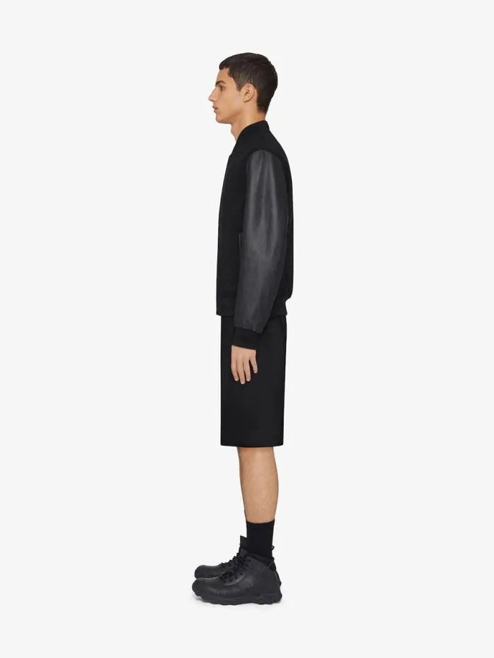 Men Pants and Shorts Givenchy Bermuda Shorts In Fleece Black
