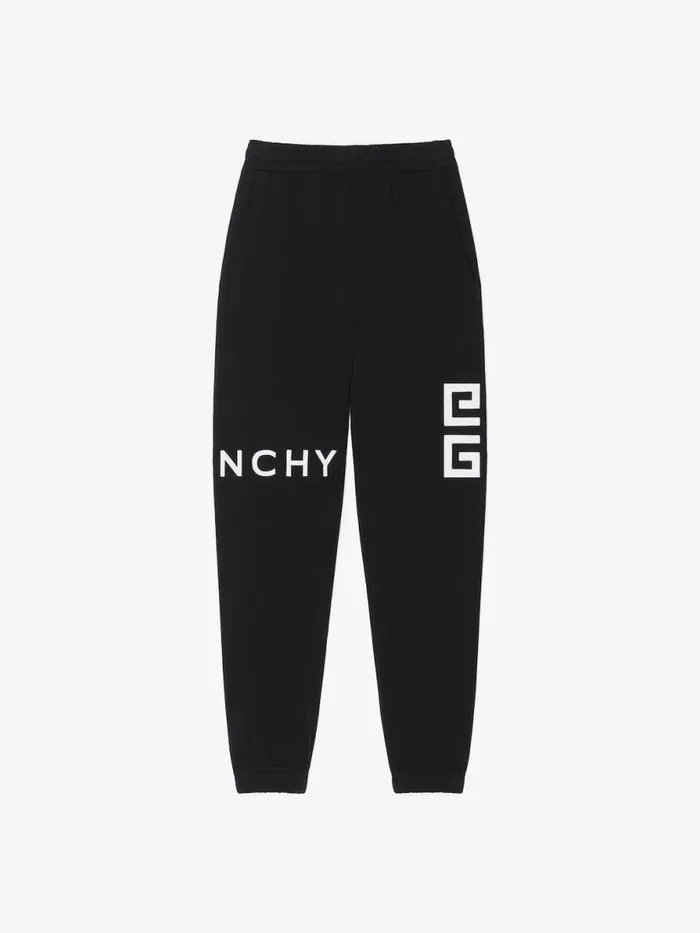 Men Pants and Shorts Givenchy GIVENCHY 4G Slim Fit Jogger Pants In Fleece Black