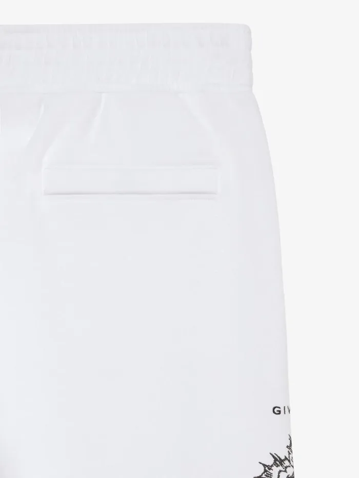 Men Pants and Shorts Givenchy GIVENCHY Crest Jogger Pants In Fleece White