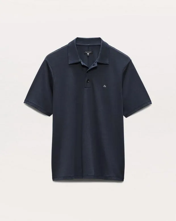 Men Pima Cotton Polo Shirt ArmyBlackSaluteSea GreyWashed Rose Shirts rag and bone