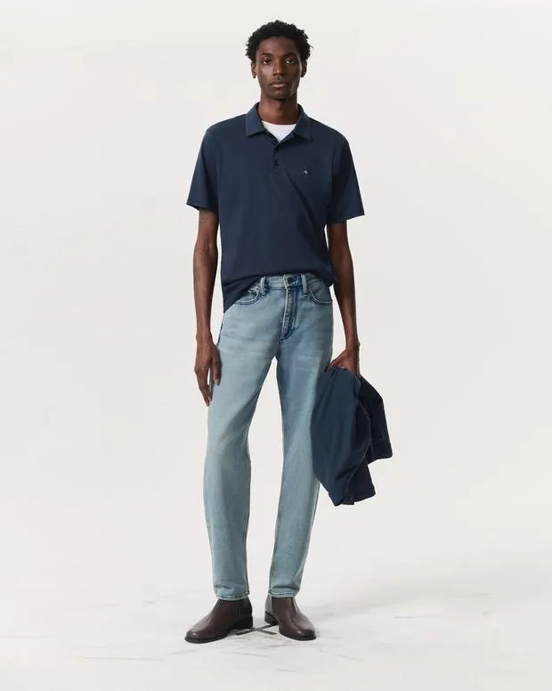 Men Pima Cotton Polo Shirt ArmyBlackSaluteSea GreyWashed Rose Shirts rag and bone
