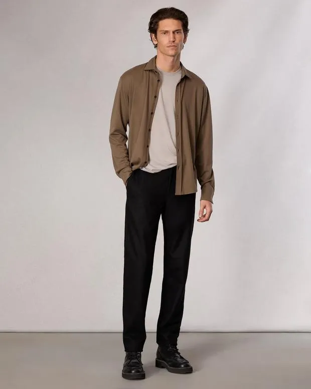 Men rag and bone Classic Tech Jersey Tee OmbreSaluteSkyscraperSlate BrownWhite TShirts and Henleys
