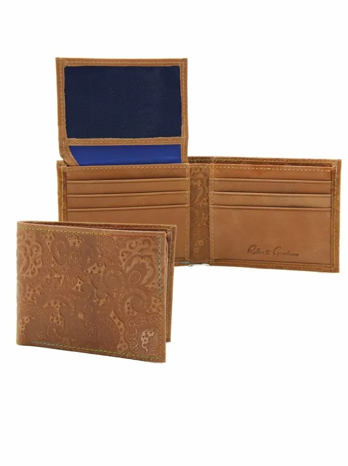 Men Robert Graham Accessories Current Slimfold Wallet Tan