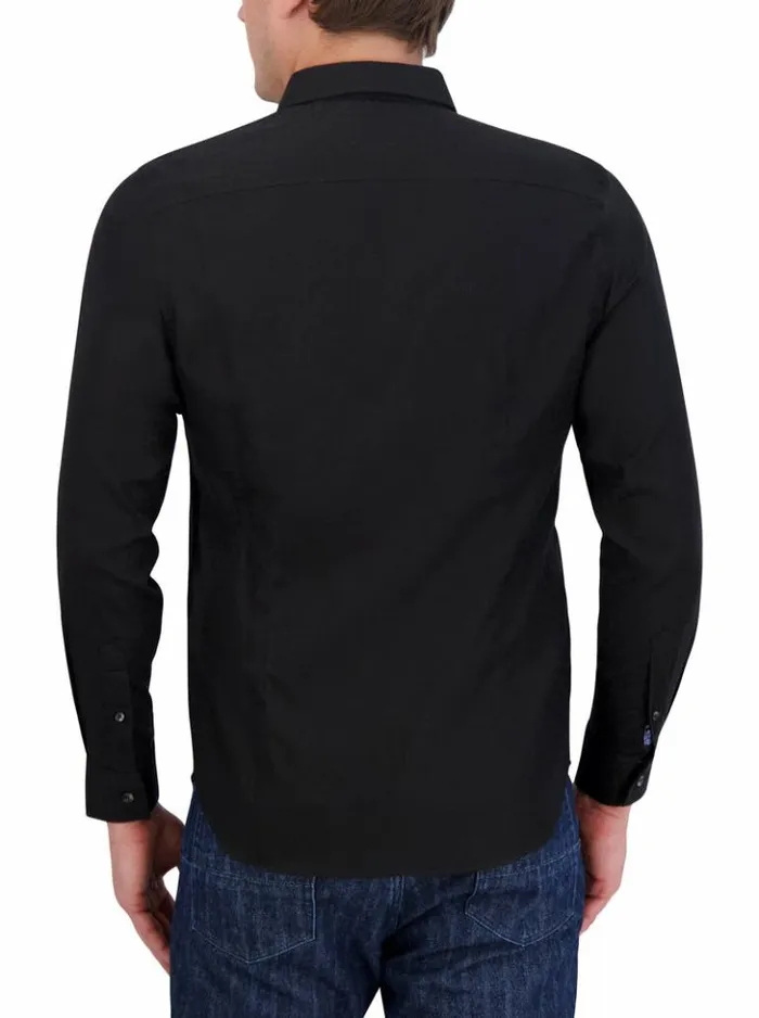 Men Robert Graham Button Down Shirts Amory Long Sleeve Button Down Shirt Black