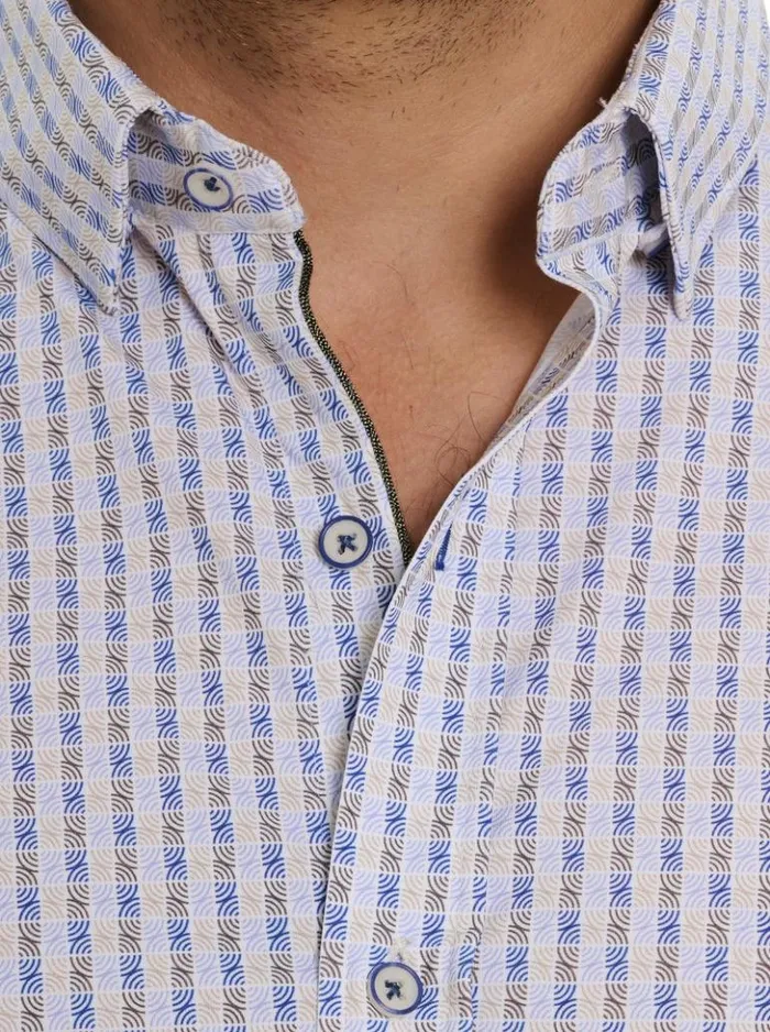 Men Robert Graham Button Down Shirts Balix Motion Long Sleeve Knit Shirt Multi
