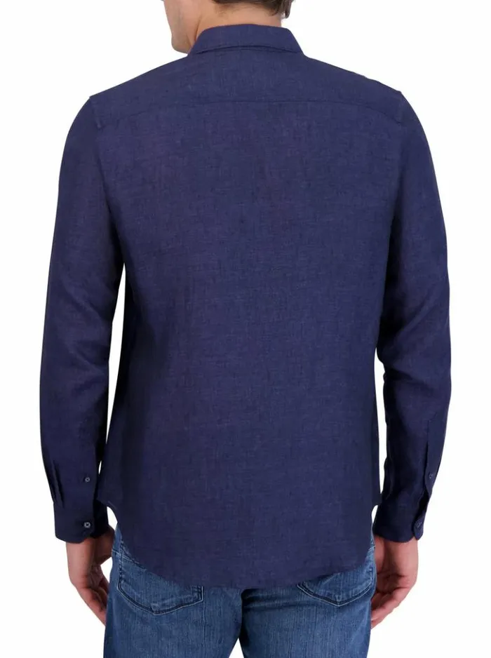 Men Robert Graham Button Down Shirts Baradero Long Sleeve Button Down Shirt Navy