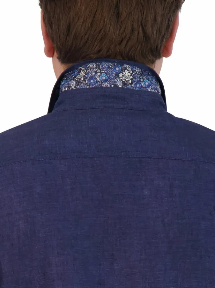 Men Robert Graham Button Down Shirts Baradero Long Sleeve Button Down Shirt Navy