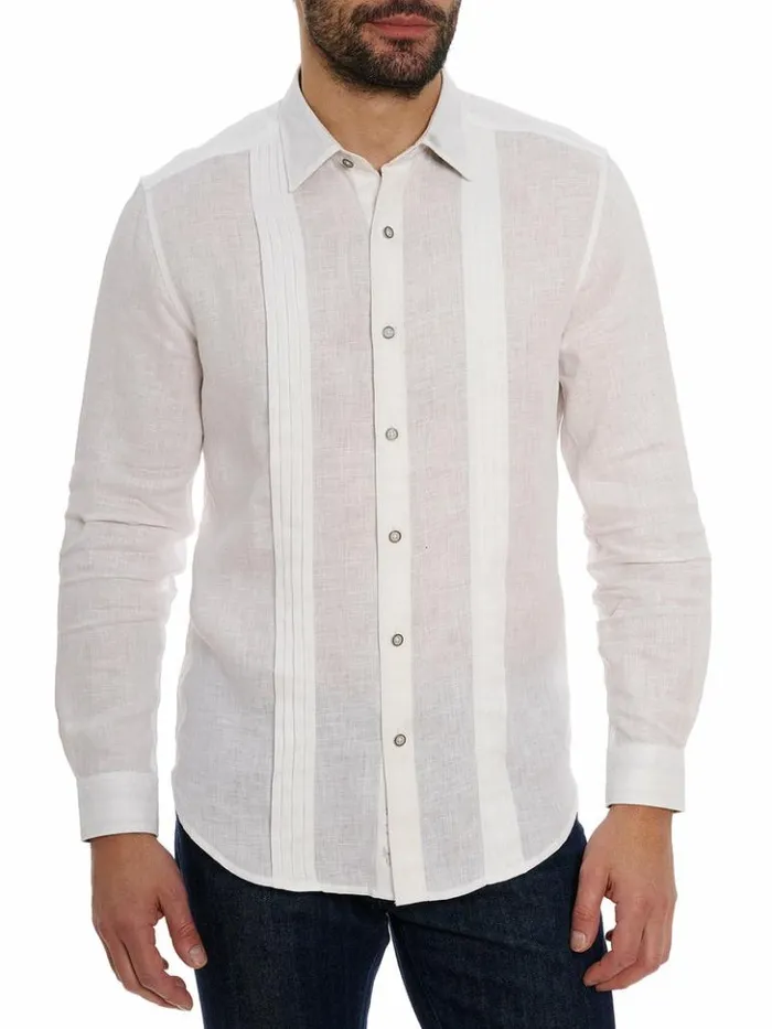 Men Robert Graham Button Down Shirts Baradero Long Sleeve Button Down Shirt Navy