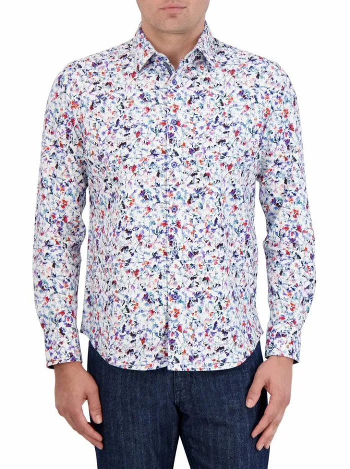Men Robert Graham Button Down Shirts Bavaro Motion Long Sleeve Button Down Shirt Multi