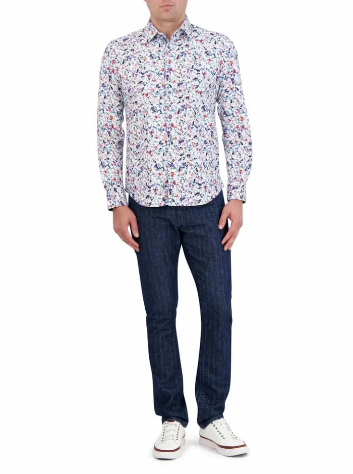 Men Robert Graham Button Down Shirts Bavaro Motion Long Sleeve Button Down Shirt Multi