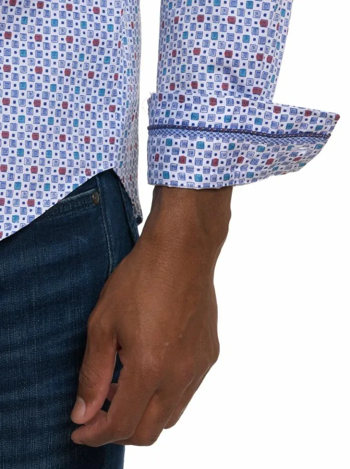 Men Robert Graham Button Down Shirts Favre Long Sleeve Button Down Shirt Multi