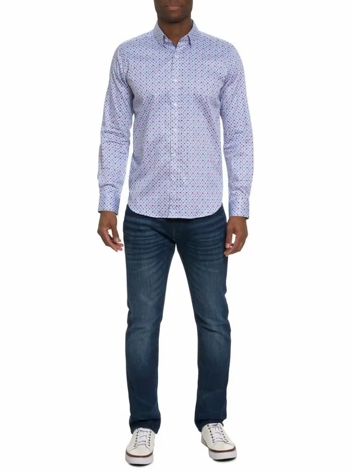 Men Robert Graham Button Down Shirts Favre Long Sleeve Button Down Shirt Multi
