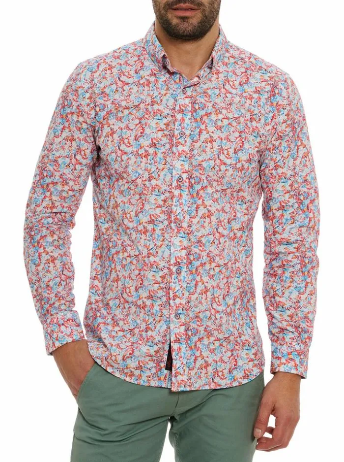 Men Robert Graham Button Down Shirts Kamari Long Sleeve Button Down Shirt Multi