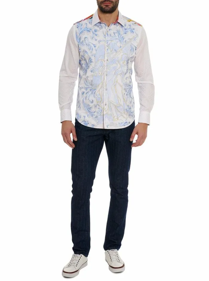 Men Robert Graham Button Down Shirts Limited Edition Behind The Wheel Long Sleeve Button Down Shirt Classic