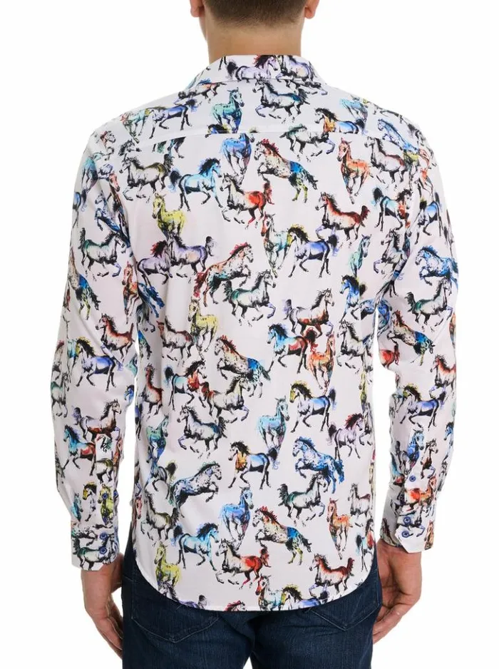 Men Robert Graham Button Down Shirts Thoroughbred Long Sleeve Button Down Shirt Multi
