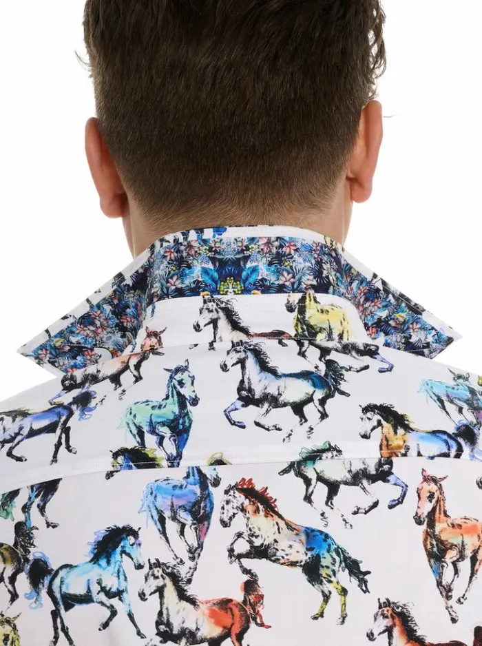 Men Robert Graham Button Down Shirts Thoroughbred Long Sleeve Button Down Shirt Multi