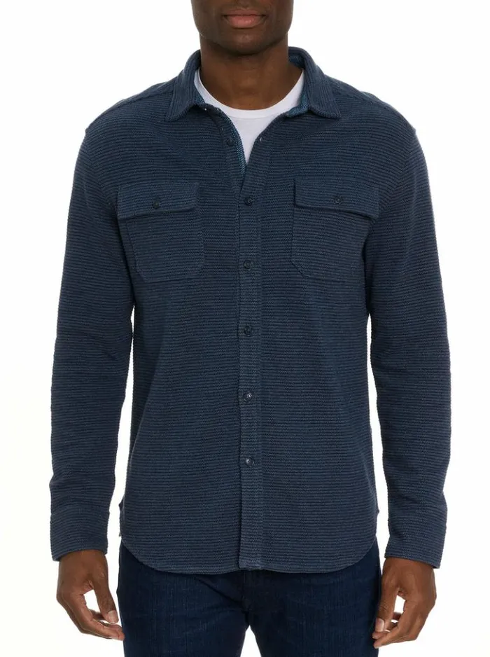 Men Robert Graham Outerwear Brunner Long Sleeve Knit Offwhite