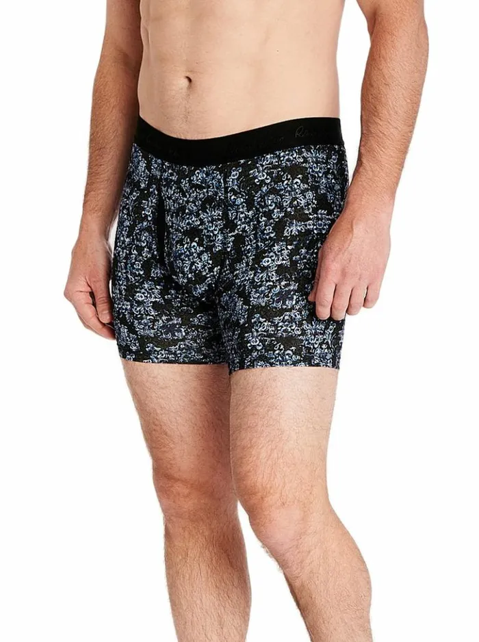 Men Robert Graham Pajamas and Underwear Window Print Boxer Brief Black