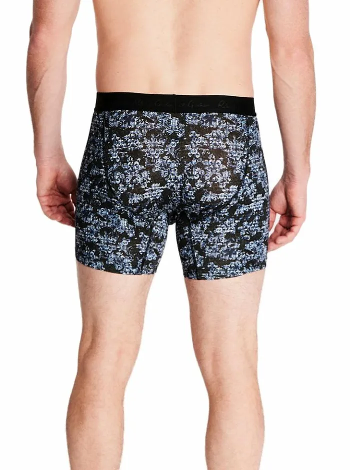 Men Robert Graham Pajamas and Underwear Window Print Boxer Brief Black