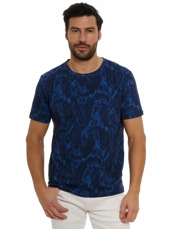 Men Robert Graham Polos and TShirts Bodhi TShirt Navy