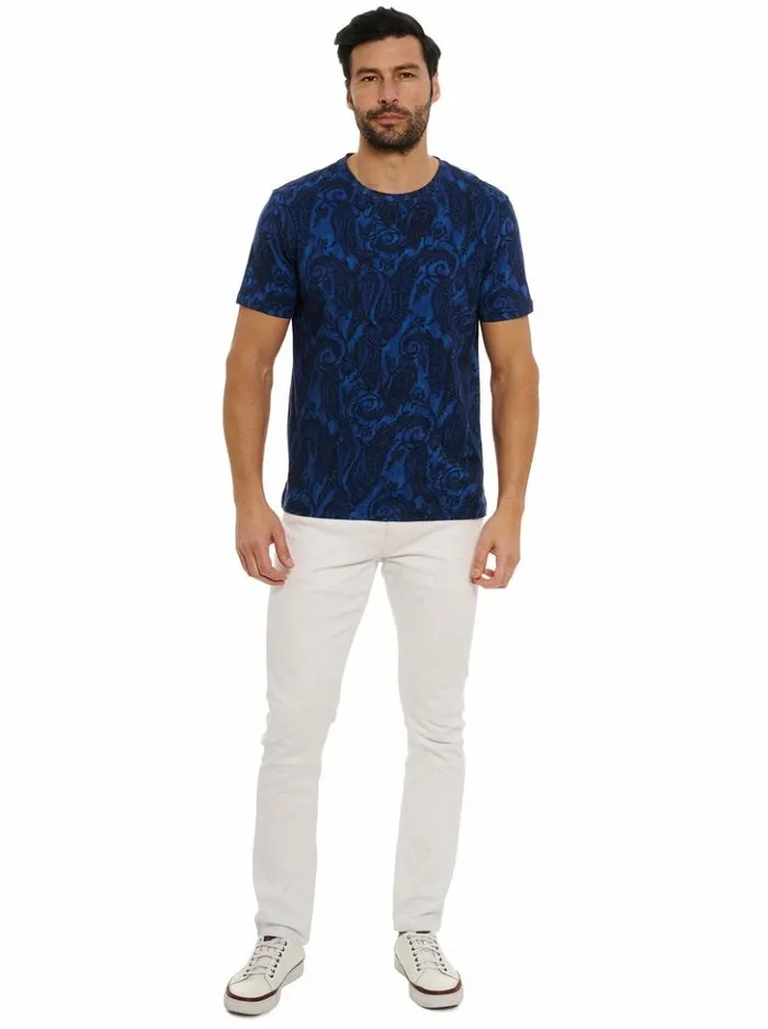 Men Robert Graham Polos and TShirts Bodhi TShirt Navy