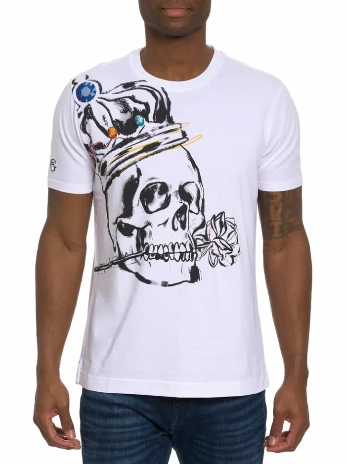 Men Robert Graham Polos and TShirts Crown Royale TShirt White