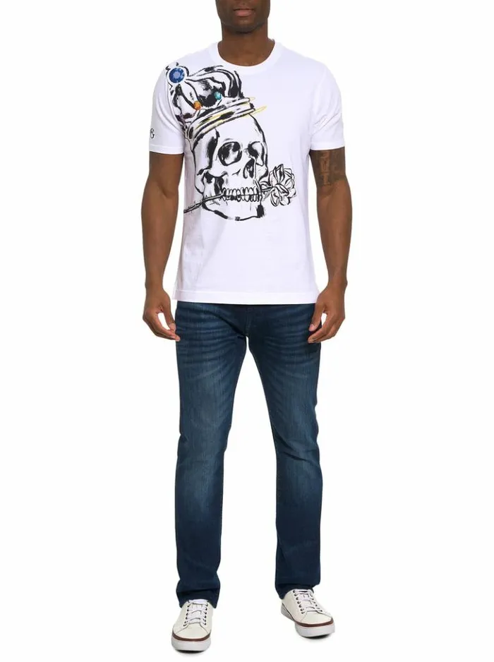 Men Robert Graham Polos and TShirts Crown Royale TShirt White