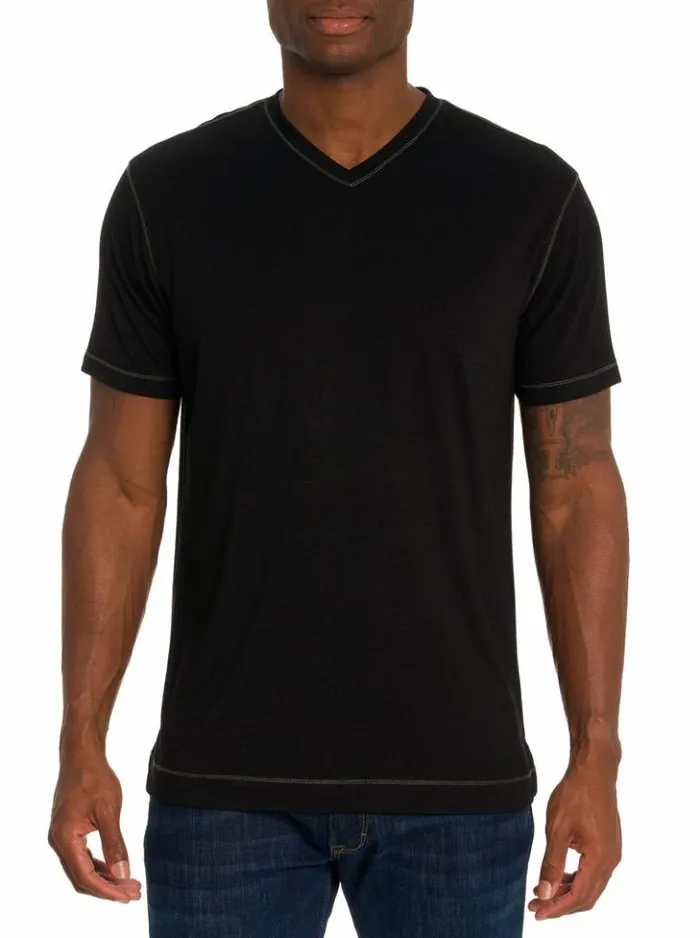 Men Robert Graham Polos and TShirts Eastwood TShirt Black