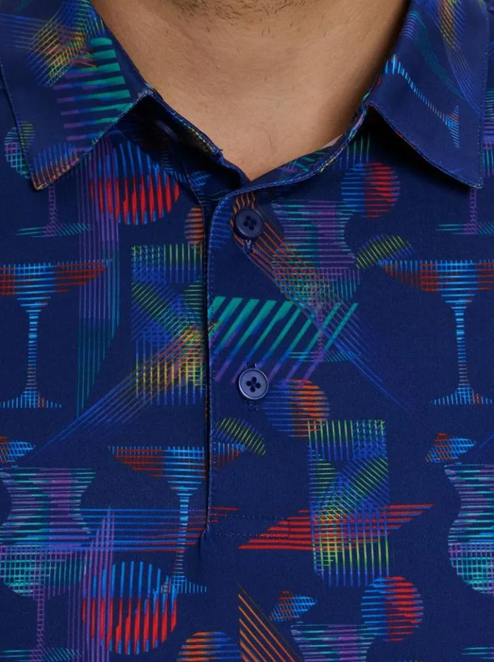 Men Robert Graham Polos and TShirts Happiest Hour Polo Navy