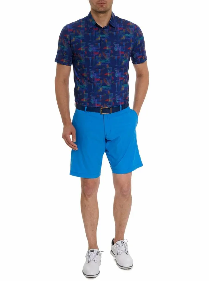 Men Robert Graham Polos and TShirts Happiest Hour Polo Navy