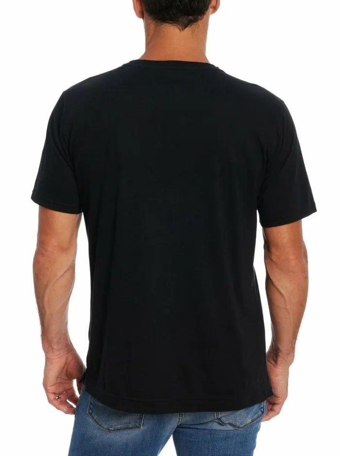 Men Robert Graham Polos and TShirts Myles TShirt Heatherlightgrey