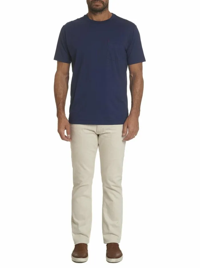 Men Robert Graham Polos and TShirts Myles TShirt Heatherlightgrey