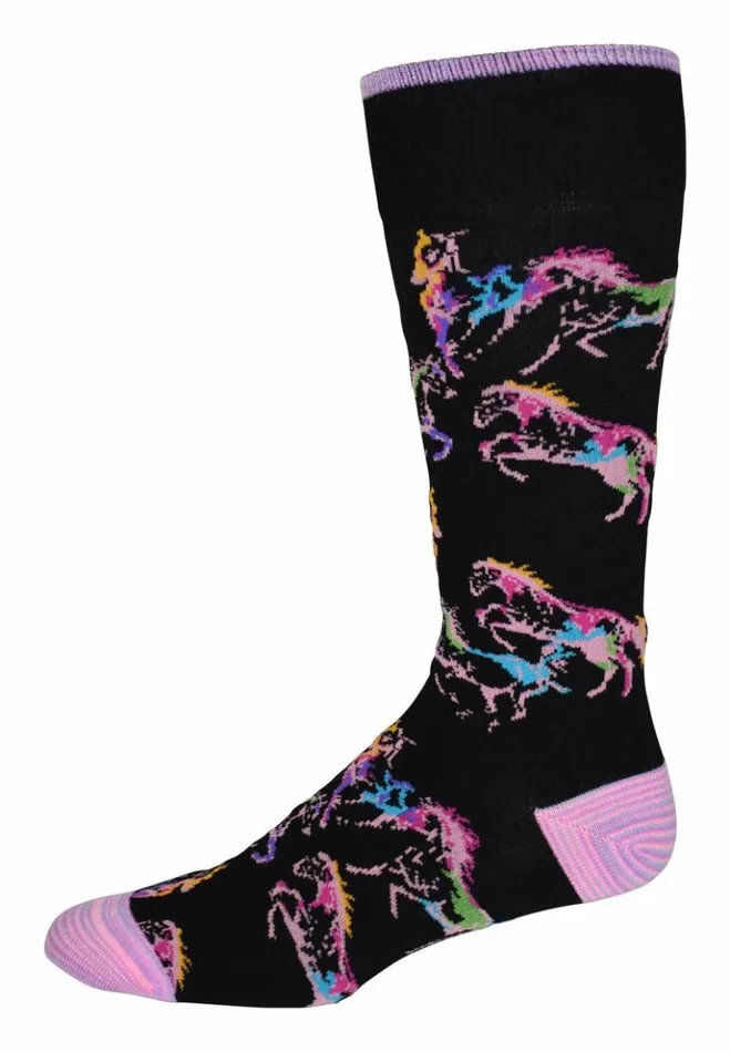 Men Robert Graham Socks Thoroughbred Sock Black