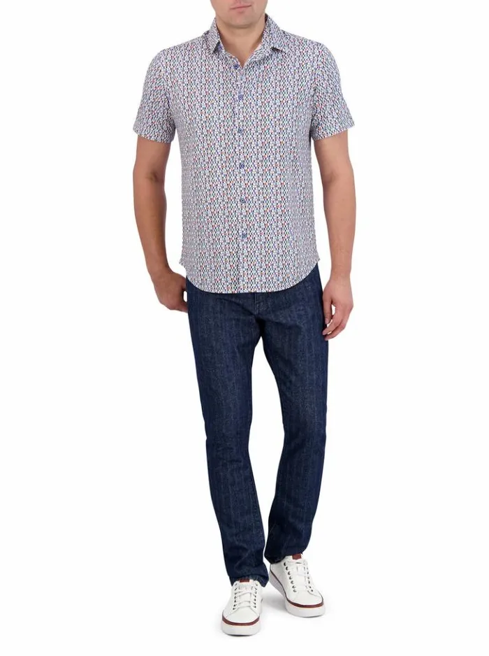 Men Robert Graham Sweaters and Knits Flamenco Motion Short Sleeve Knit Shirt Multi