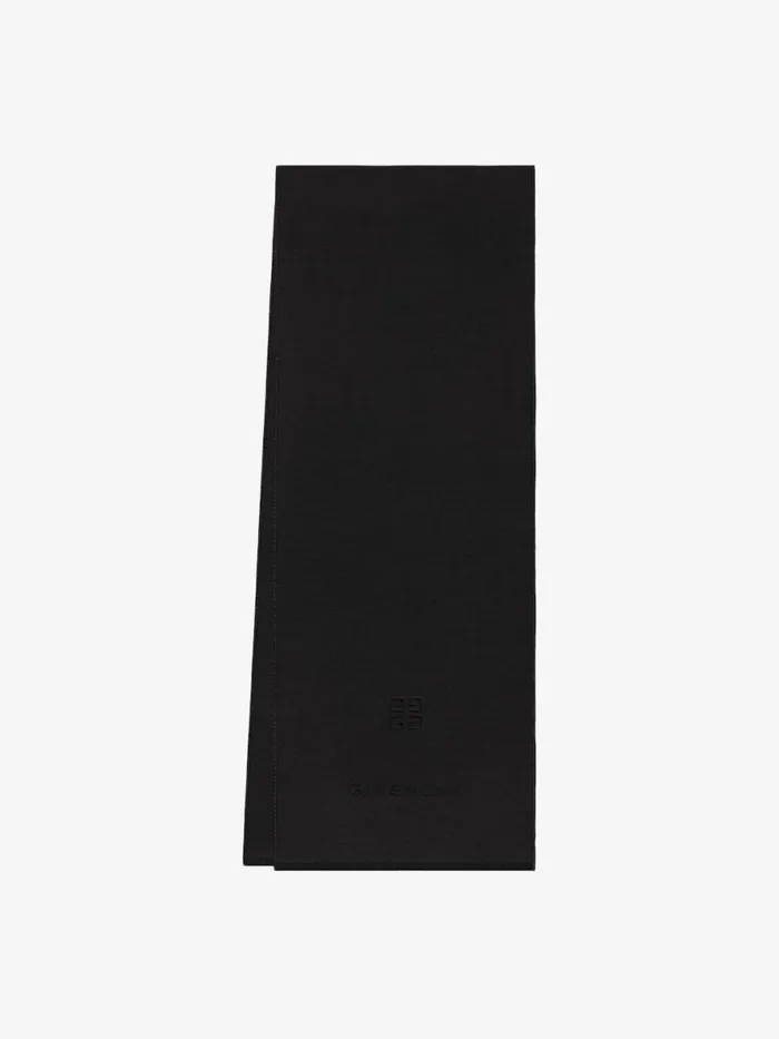 Men Scarves and Ties Givenchy GIVENCHY 4G Scarf In Wool And Cashmere Black