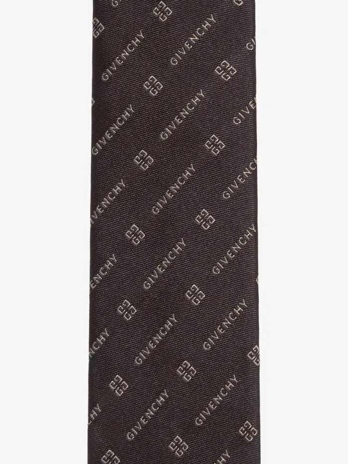 Men Scarves and Ties Givenchy GIVENCHY 4G Tie In Silk Black Men Scarves and Ties Givenchy GIVENCHY 4G Tie In Silk Black