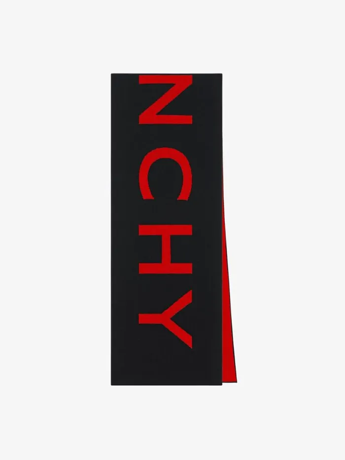 Men Scarves and Ties Givenchy GIVENCHY Scarf In Wool Blackred Men Scarves and Ties Givenchy GIVENCHY Scarf In Wool Blackred