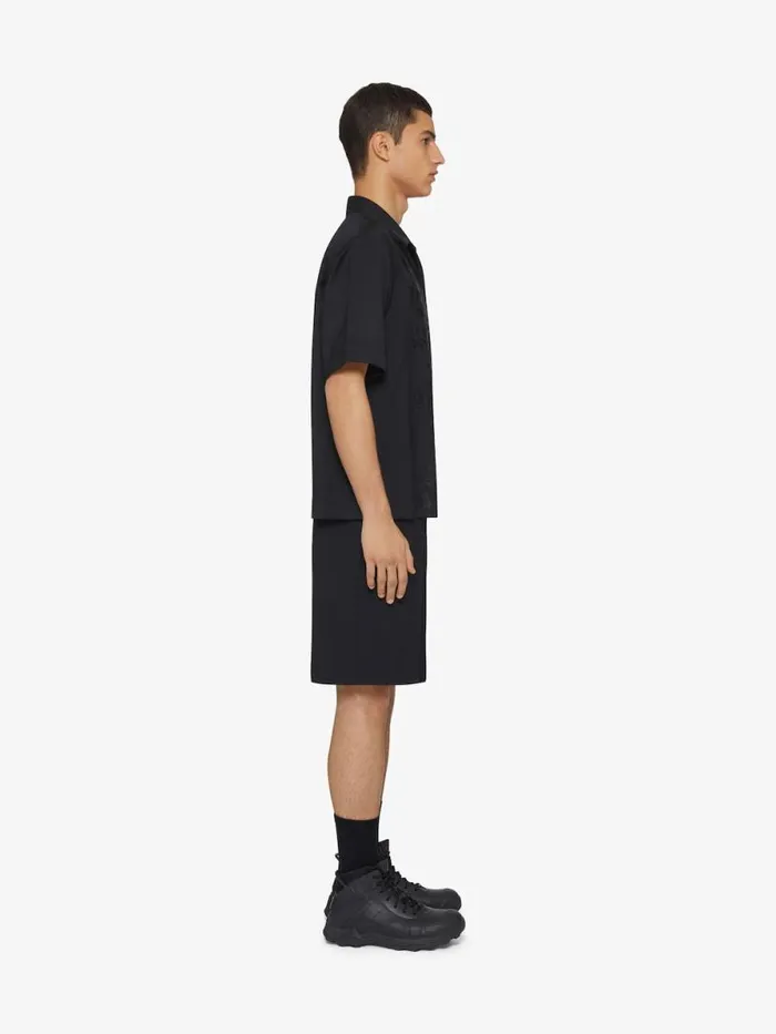 Men Shirts Givenchy Boxy Fit Shirt In Floral Jacquard Black